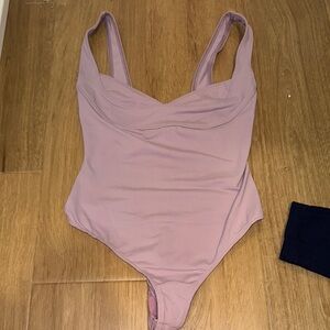 Free People Pink Bodysuit Elegant Wrap Design